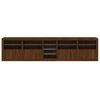 vidaXL Sideboard Brown oak Engineered wood, glass Large Sideboard