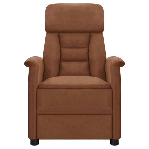 vidaXL Electric Massage Recliner Brown Faux Leather