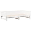 vidaXL Pull-out Day Bed White 80.12 x 72.44 x 22.24 in Solid Pine Wood