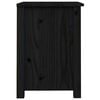 vidaXL Bedside Cabinet Set of 2 Black Solid Pine Wood Medium Storage