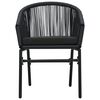 vidaXL Garden Dining Set Black