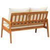 vidaXL Garden Bench with Cushion Brown Solid Acacia wood