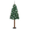vidaXL Slim Christmas Tree Green 70.9" PVC and Solid Pine wood