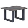 vidaXL Coffee Table Grey Solid Acacia Wood, Powder-Coated Iron 23.6 in