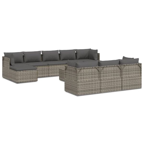 vidaXL Garden Lounge Set Grey and Dark Grey