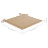 vidaXL Garden Chair Set of 2 Beige Fine sanded teak and polyester Medium