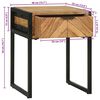 vidaXL Bedside Cabinet Brown 40 x 35 x 50 cm Solid Acacia wood