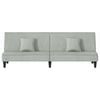 vidaXL Sofa Bed Light Grey Velvet (100% polyester), plywood