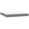 vidaXL Box Spring Bed Dark Grey 100% polyester, plywood, engineered wood