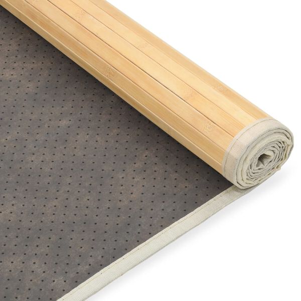 vidaXL Rug Natural Bamboo, Polypropylene 31.5 x 118.1 in Non-slip