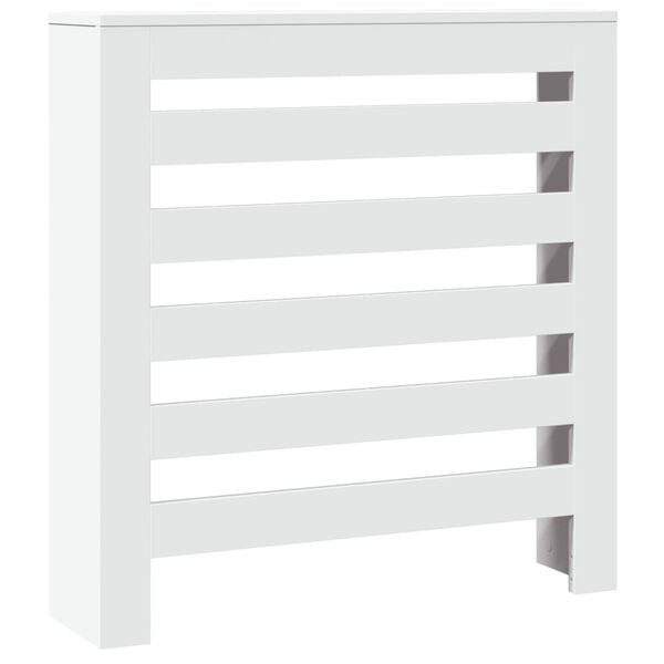 vidaXL Radiator Cover White 30.7x7.9x32.3" Engineered Wood