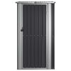 vidaXL Garden Shed Anthracite Galvanized steel 46.7x38.2x82.5 in
