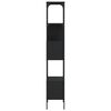 vidaXL Bookcase Black Engineered wood, metal Medium Adjustable Feet