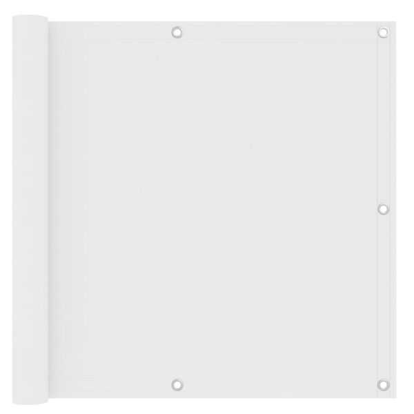 vidaXL Balcony Screen White 35.4x196.9" Oxford Fabric
