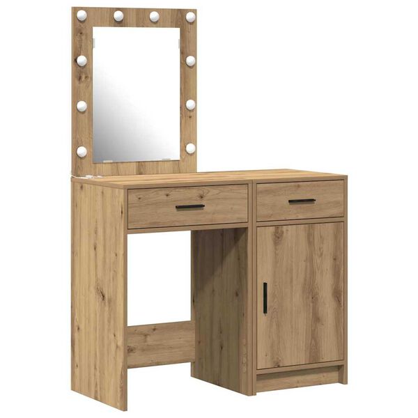 vidaXL Dressing Table 2 pcs Brown 50 x 41 x 135 cm Engineered wood
