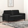 vidaXL 2-seater Sofa Black Velvet 55.1 inches width Removable Covers
