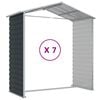 vidaXL Garden Shed Anthracite Galvanized Steel Large Garden Shed