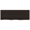 vidaXL Bathroom Countertop Dark Brown 31.5x11.8x0.8" Treated Solid Wood