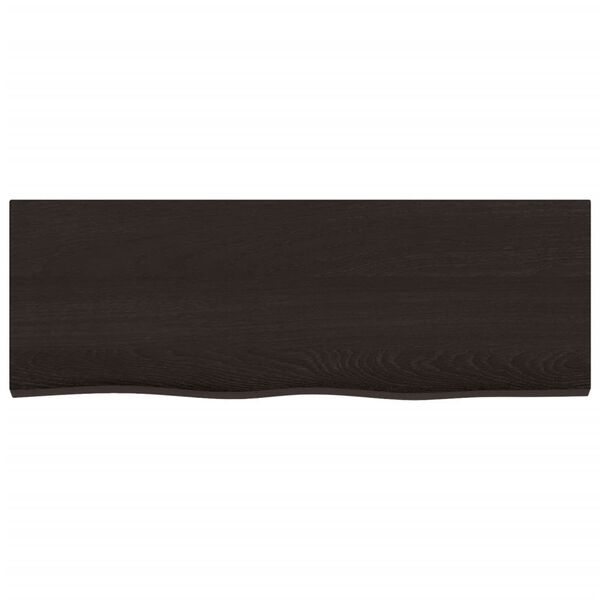 vidaXL Bathroom Countertop Dark Brown 31.5x11.8x0.8" Treated Solid Wood