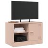 vidaXL TV Cabinet Set of 2 Pink Cold-rolled steel 26.4x15.4x17.3 in