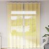 vidaXL Voile Curtains with Grommets 2 pcs Yellow