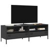 vidaXL TV Cabinet Black Cold-rolled steel Standard Adjustable Feet