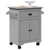 vidaXL Kitchen Trolley "BODO" Grey 28.3x17.7x31.5"