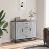 vidaXL Sideboard Grey Sonoma Engineered wood, metal Medium Sideboard