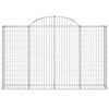 vidaXL Gabion Basket Set of 13 Silver Galvanized Iron Large Durable