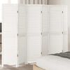 vidaXL Room Divider 6 Panels White Solid Wood Paulownia