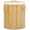 vidaXL Bamboo Corner Laundry Basket 15.9 gal