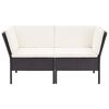 vidaXL Garden Lounge Set Black Poly Rattan Large Modular