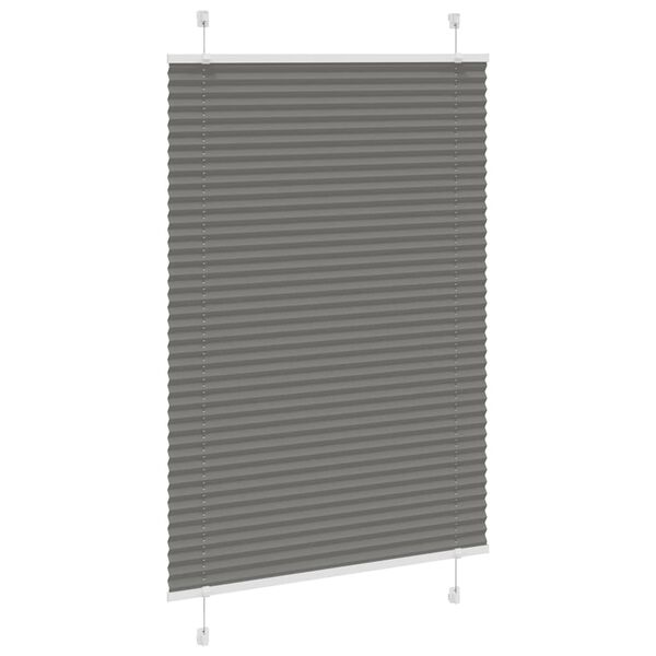 vidaXL Pleated Blind Anthracite 100% Polyester 33.5 x 59.1 in