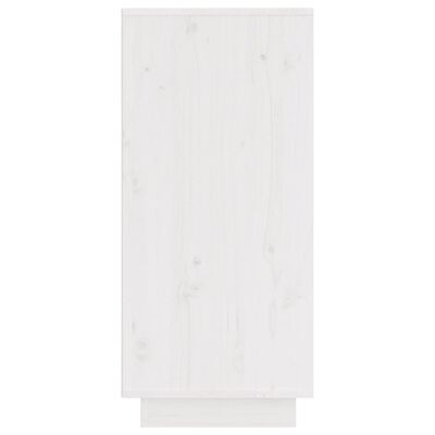 vidaXL Sideboard White 12.4"x13.4"x29.5" Solid Wood Pine