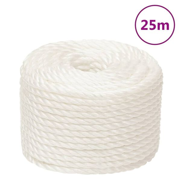 vidaXL Work Rope White 0.63 " 82.0 ' Polypropylene