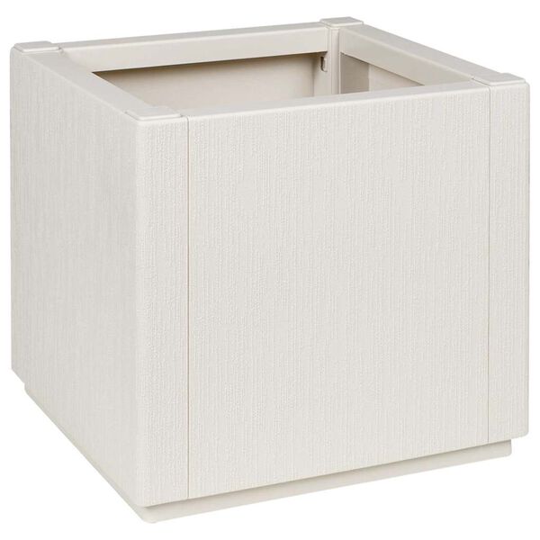 vidaXL Garden Planter White 36 x 36 x 35 cm Polypropylene