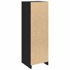 vidaXL Bathroom Cabinet with Drawer Black Oak 11.81 x 11.81 x 37.40 in