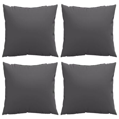 vidaXL Throw Pillows 4 pcs Anthracite 19.7"x19.7" Fabric