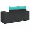 vidaXL Garden Sofa Black, Blue
