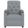 vidaXL Recliner Chair Light Gray 100% Polyester Fabric, Wood, and Metal