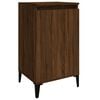 vidaXL Bedside Cabinet Set of 2 Brown Oak Engineered wood, metal