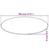 vidaXL Table Top Transparent Tempered Glass 27.6 in Table Top Round