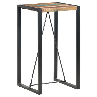 vidaXL Bar Table 23.6"x23.6"x43.3" Solid Reclaimed Wood