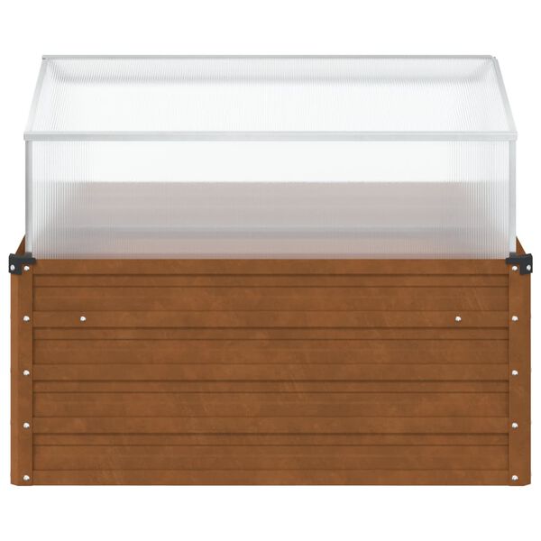 vidaXL Garden Planter Weathered steel Weathering steel 39.4x39.4x30.3 in