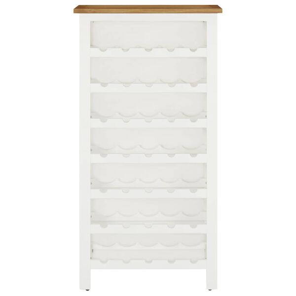 vidaXL Wine Cabinet 22"x12.6"x43.3" Solid Oak Wood