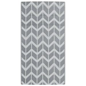 vidaXL Outdoor Carpet Grey Polypropylene (PP) 31.5 x 59.1 in Reversible