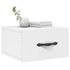 vidaXL Wall-mounted Bedside Cabinet Set of 2 White Engineered wood Small
