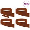 vidaXL Lawn Edging 4 pcs Rusty 450 x 0.05 x 15 cm Weathering Steel
