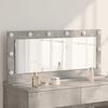 vidaXL Vanity Mirror with Mirror Concrete Grey 39.37 x 17.72 x 7.09 in