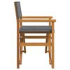 vidaXL Director's Chair Set of 2 Grey Teak wood and polyester Medium